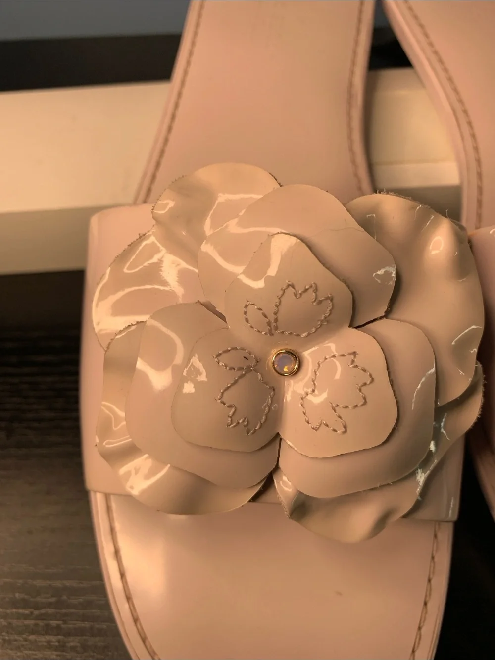 kate spade Blush Pink Floral Slide Sandals